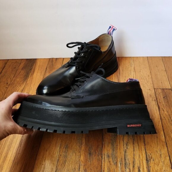 BURBERRY Jefferson Derby Chunky Shoes in Black main image 8
